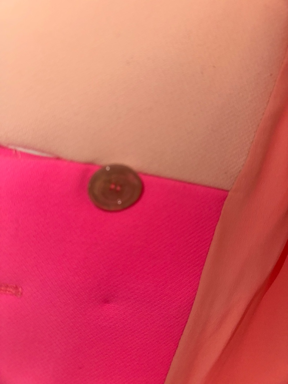 Gucci Pink Wool Blend Pea Coat with Cream Contrast Collar - Picture 6 of 9